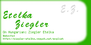 etelka ziegler business card